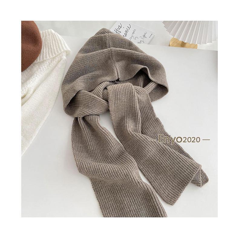 値下げ AMENDA フード付きケーブルニットマフラー 爆買 ニットマフラー フード付き レディース 肩掛けニット ケーブル