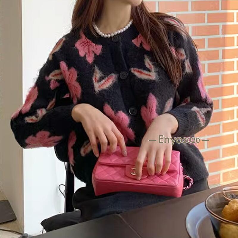 カーディガン レディース ニット 花柄 モヘア風 ニットカーディガン 長袖 アウター ゆったり ラウンドネック トップス ふんわり 柔らかい 暖かい 羽織り 羽 カーディガン レディース ニット 花柄 モヘア風 ニット