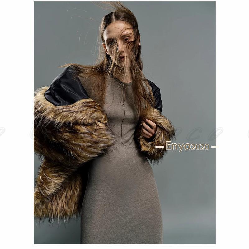 毛皮コート ファーコート レディース ポケット付き 羽織