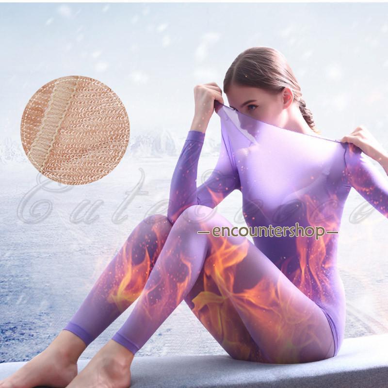 レディース 上下セット 長袖 長ズボン 薄手 無地 発熱 暖かい ストレッチ 秋冬新作 インナー 肌着 防寒 保温 速乾 トップス おしゃれ | ブランド登録なし | 06