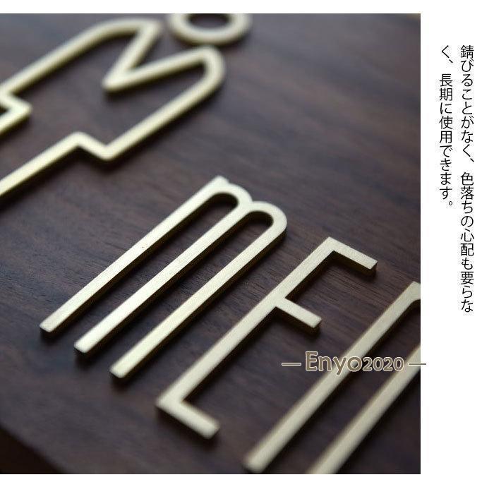 トイレサイン マーク 真鍮製 男女 標識 6点セット トイレ 洗面所 ホテル 更衣室 試着室 レストラン トイレサインプレート 案内 看板 ウォールステッカー_4