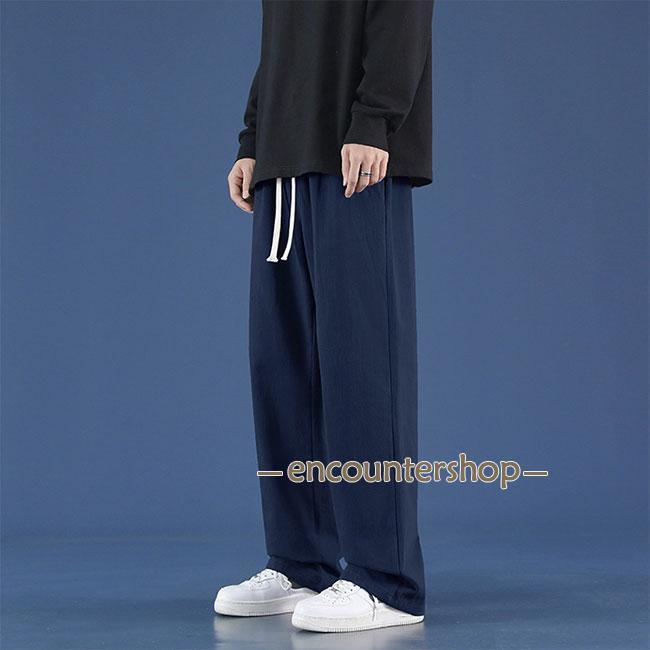 スーツパンツ メンズ ロングパンツ 無地 紐付き 薄手 通気性 ウエスト 
