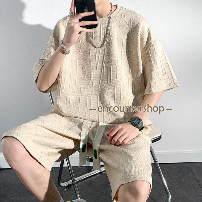 メンズ無地上下セットTシャツパンツ夏カジュアルおしゃれ Amazon | [without brand] セットアップ メンズ 夏 半袖