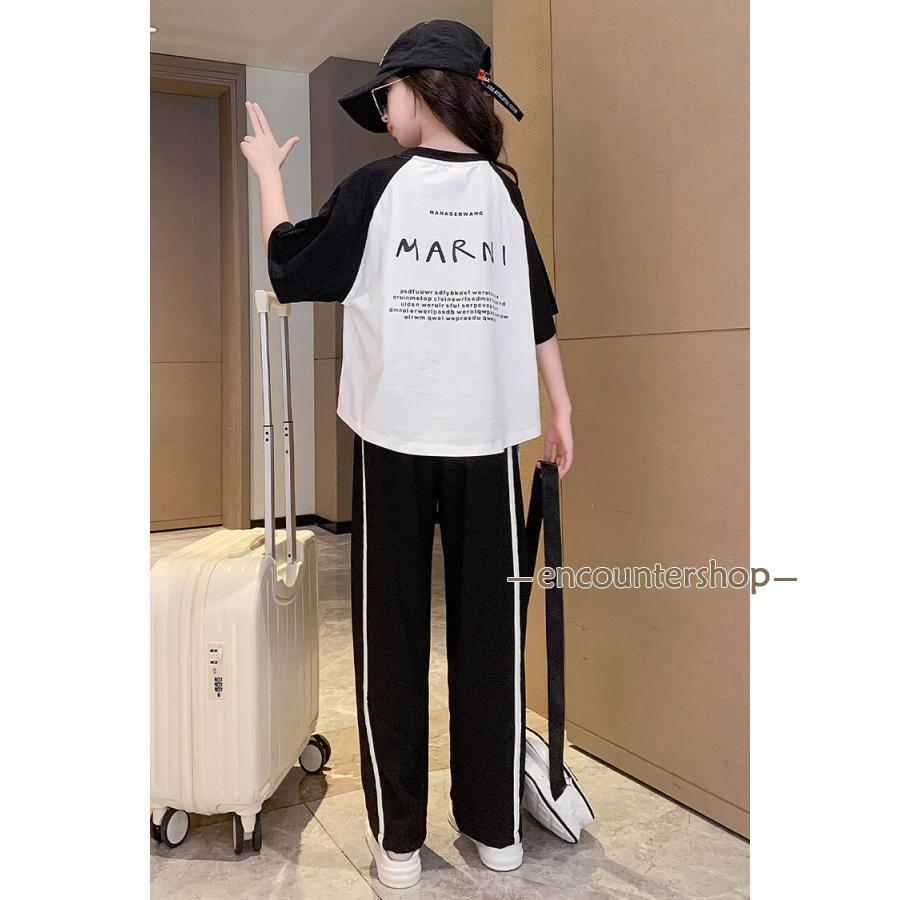 セットアップ キッズ 半袖 子供服 女の子 上下セット トップス シャツ