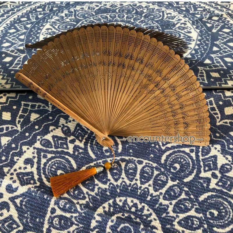 ミニ扇子 レディース 竹製 小さい 折りたたみ 夏用 透かし彫り 和装