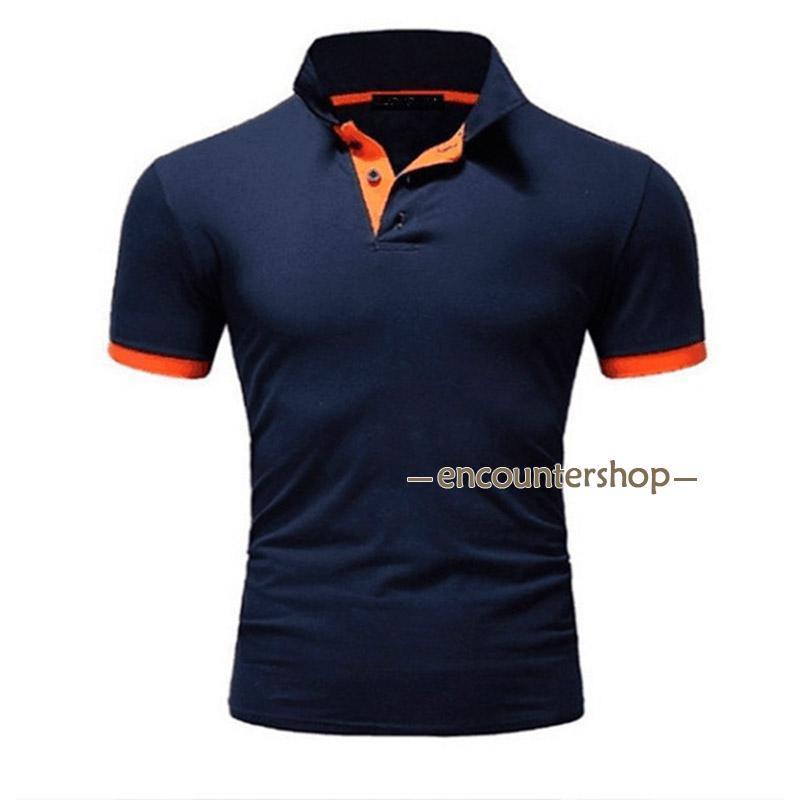 ゴルフウェア ゴルフポロシャツ Tシャツ メンズ 半袖 ビジポロ POLOシャツ ユニフォーム スポーツ 制服 カラー配色 吸汗速乾 夏 父の日 | ブランド登録なし | 11