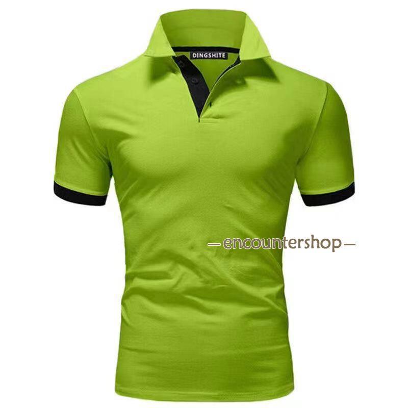 ゴルフウェア ゴルフポロシャツ Tシャツ メンズ 半袖 ビジポロ POLOシャツ ユニフォーム スポーツ 制服 カラー配色 吸汗速乾 夏 父の日 | ブランド登録なし | 16