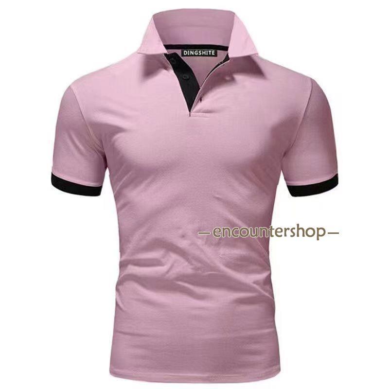 ゴルフウェア ゴルフポロシャツ Tシャツ メンズ 半袖 ビジポロ POLOシャツ ユニフォーム スポーツ 制服 カラー配色 吸汗速乾 夏 父の日 | ブランド登録なし | 18