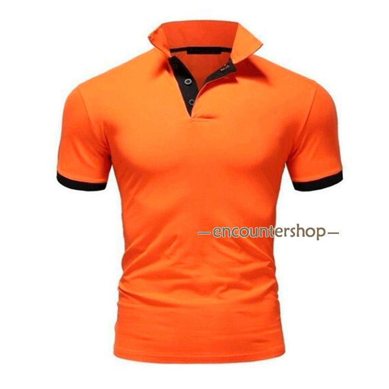 ゴルフウェア ゴルフポロシャツ Tシャツ メンズ 半袖 ビジポロ POLOシャツ ユニフォーム スポーツ 制服 カラー配色 吸汗速乾 夏 父の日 | ブランド登録なし | 01