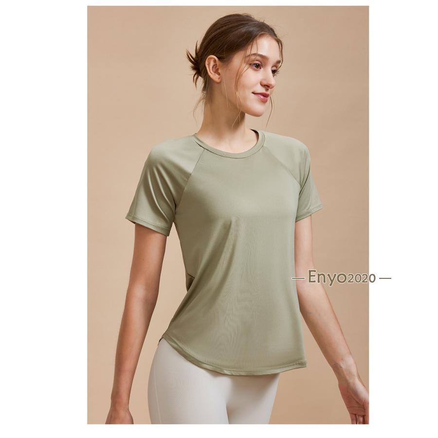 スポーツウェア Tシャツ レディース ティーシャツ ヨガ ランニング テニス フィットネス シンプル 大きめ | ブランド登録なし | 15