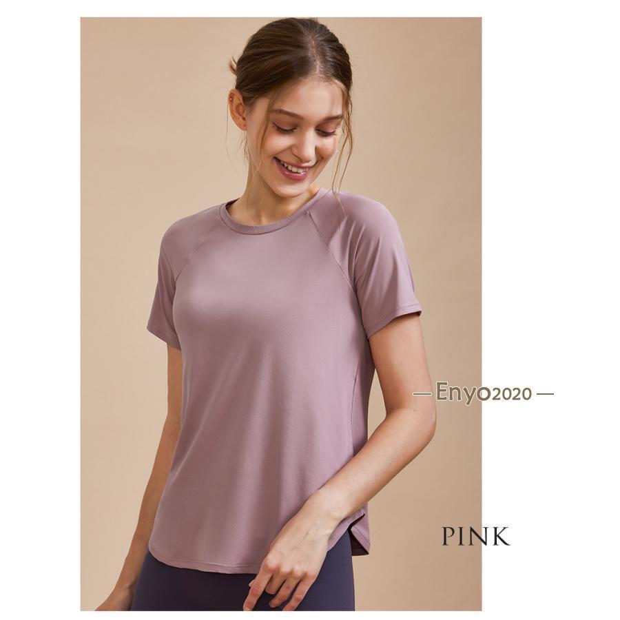 スポーツウェア Tシャツ レディース ティーシャツ ヨガ ランニング テニス フィットネス シンプル 大きめ | ブランド登録なし | 16