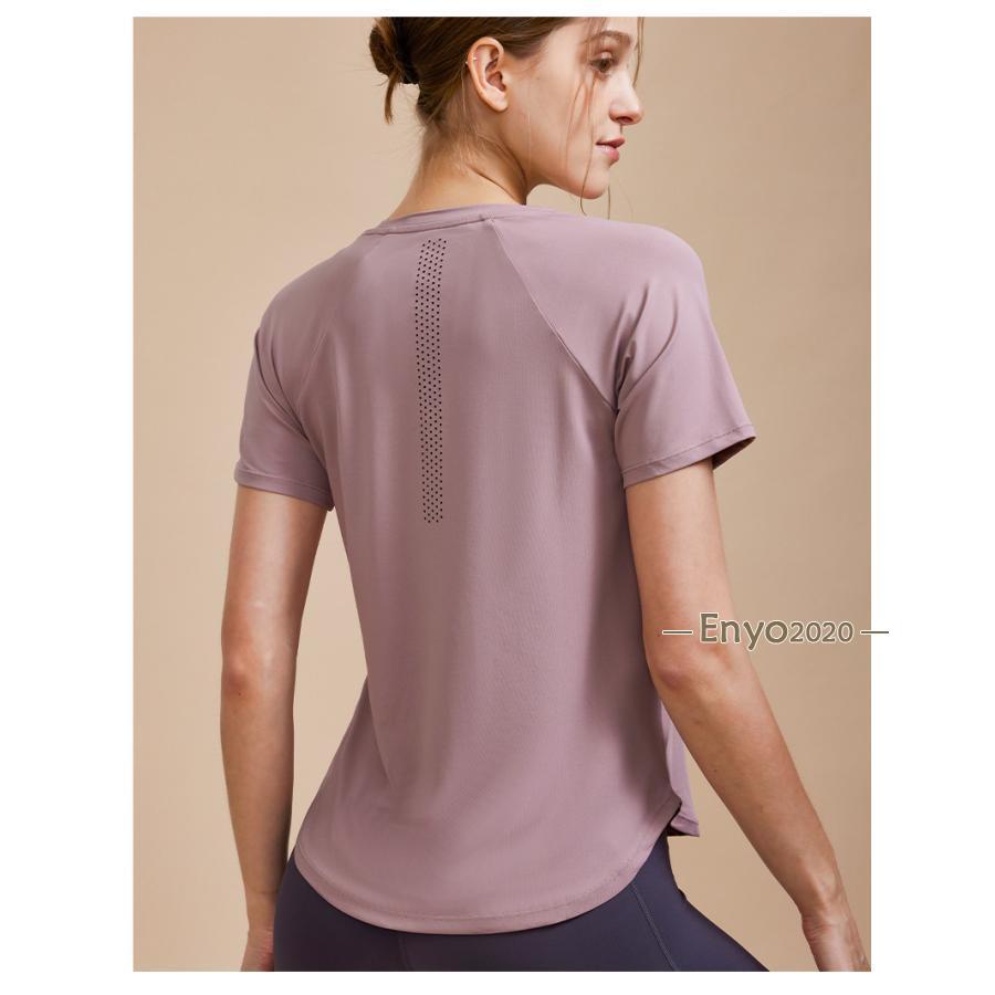 スポーツウェア Tシャツ レディース ティーシャツ ヨガ ランニング テニス フィットネス シンプル 大きめ | ブランド登録なし | 17