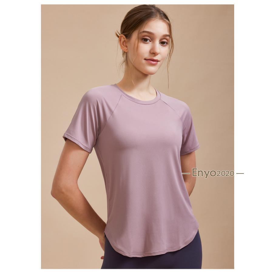 スポーツウェア Tシャツ レディース ティーシャツ ヨガ ランニング テニス フィットネス シンプル 大きめ | ブランド登録なし | 18