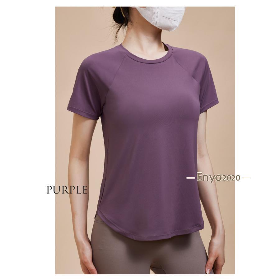 スポーツウェア Tシャツ レディース ティーシャツ ヨガ ランニング テニス フィットネス シンプル 大きめ | ブランド登録なし | 19