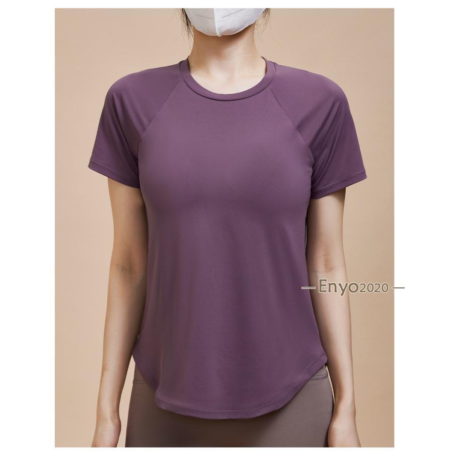 スポーツウェア Tシャツ レディース ティーシャツ ヨガ ランニング テニス フィットネス シンプル 大きめ | ブランド登録なし | 03