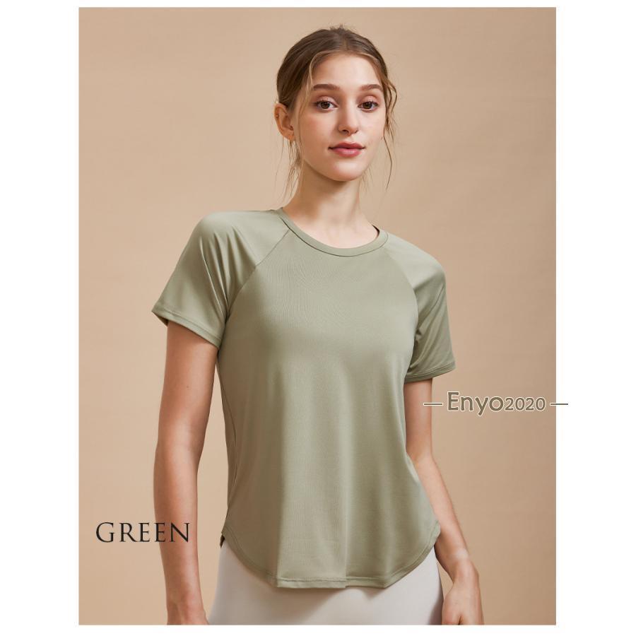 スポーツウェア Tシャツ レディース ティーシャツ ヨガ ランニング テニス フィットネス シンプル 大きめ | ブランド登録なし | 05