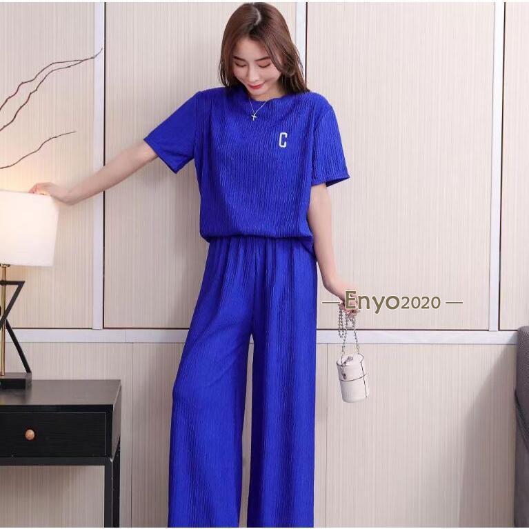 セットアップ レディース 夏 上下セット ジャージ ルームウェア スウェット上下セット トップス 半袖 ワイトパンツ フレア 冷感 速乾 パジャマ 部屋着 | ブランド登録なし | 06