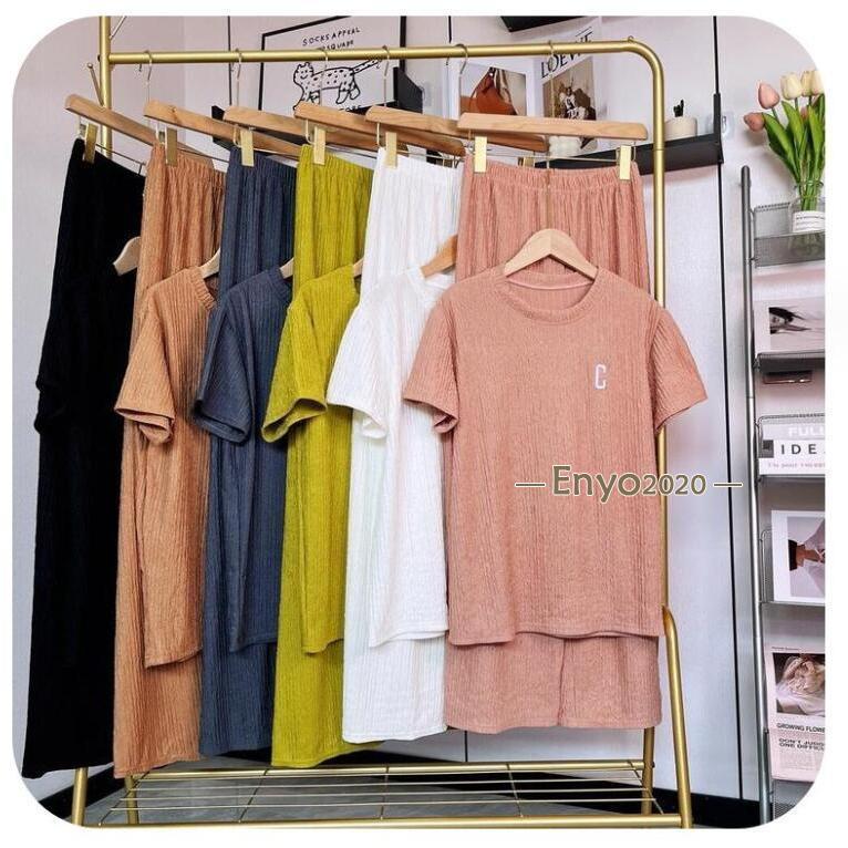 セットアップ レディース 夏 上下セット ジャージ ルームウェア スウェット上下セット トップス 半袖 ワイトパンツ フレア 冷感 速乾 パジャマ 部屋着 | ブランド登録なし | 07