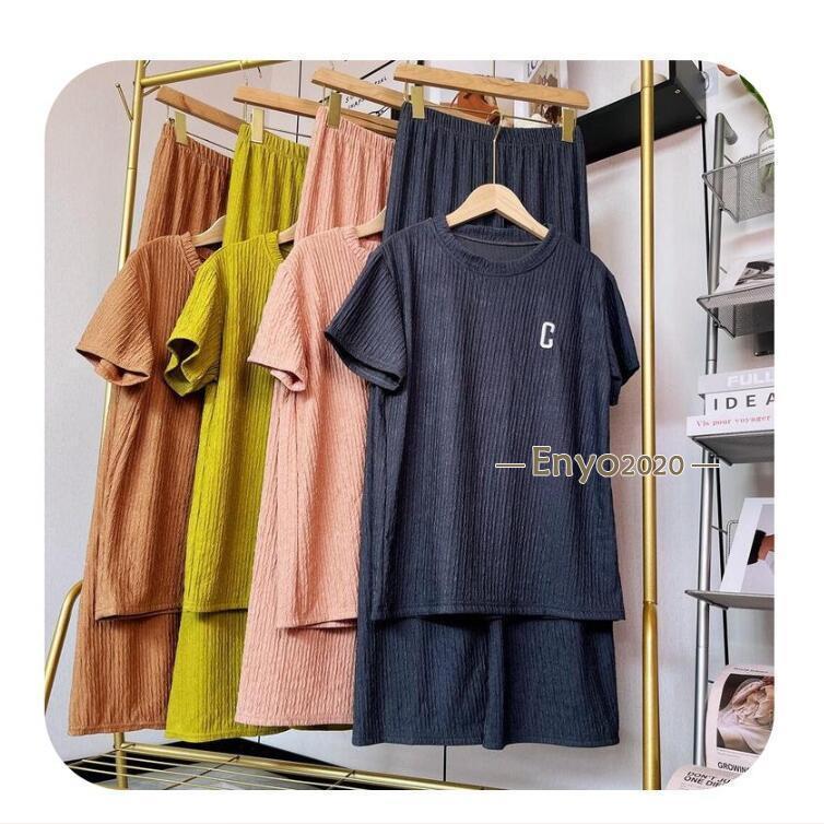 セットアップ レディース 夏 上下セット ジャージ ルームウェア スウェット上下セット トップス 半袖 ワイトパンツ フレア 冷感 速乾 パジャマ 部屋着 | ブランド登録なし | 08