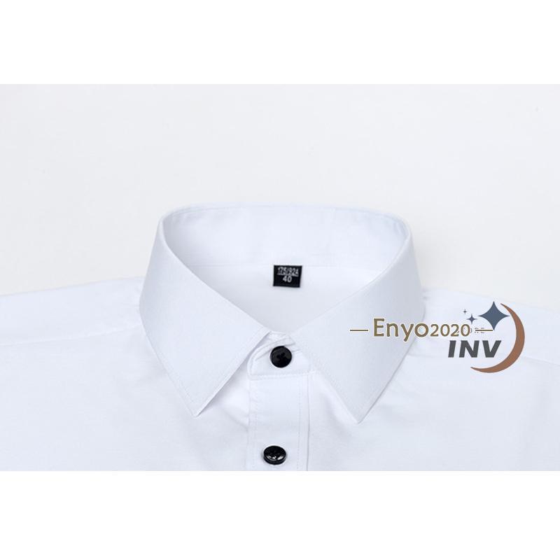 ワイシャツ ビジネスシャツ メンズ 長袖 半袖 無地 おしゃれ 長袖ワイシャツ 半袖ワイシャツ 形態安定 スリム ストレッチ カジュアル 通勤 通学 安い | ブランド登録なし | 06