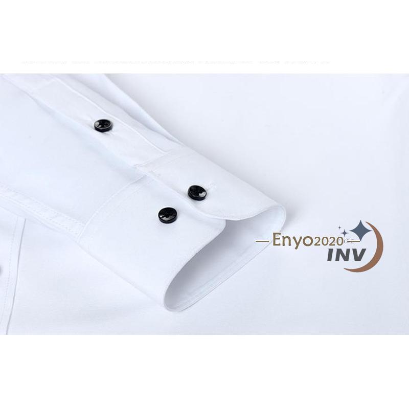 ワイシャツ ビジネスシャツ メンズ 長袖 半袖 無地 おしゃれ 長袖ワイシャツ 半袖ワイシャツ 形態安定 スリム ストレッチ カジュアル 通勤 通学 安い | ブランド登録なし | 07