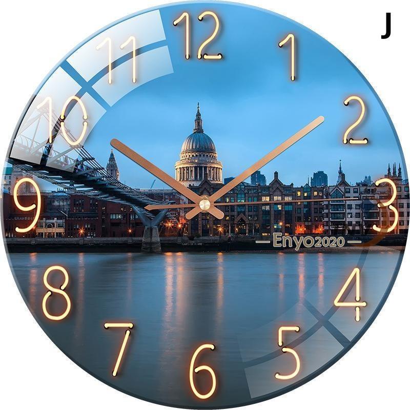 壁掛け時計 掛け時計 時計 おしゃれ 静音 北欧 オシャレ 寝室 リビング 子供部屋 オフィス ウォールロック ブルーライト 夜空 インテリア 新築祝い プレゼント | ブランド登録なし | 10