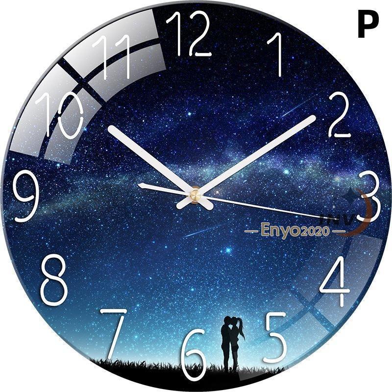壁掛け時計 掛け時計 時計 おしゃれ 静音 北欧 オシャレ 寝室 リビング 子供部屋 オフィス ウォールロック ブルーライト 夜空 インテリア 新築祝い プレゼント | ブランド登録なし | 16