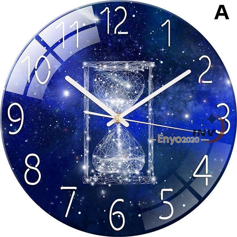 壁掛け時計 掛け時計 時計 おしゃれ 静音 北欧 オシャレ 寝室 リビング 子供部屋 オフィス ウォールロック ブルーライト 夜空 インテリア 新築祝い プレゼント | ブランド登録なし | 01