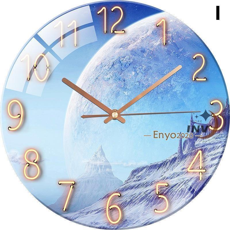 壁掛け時計 掛け時計 時計 おしゃれ 静音 北欧 オシャレ 寝室 リビング 子供部屋 オフィス ウォールロック ブルーライト 夜空 インテリア 新築祝い プレゼント | ブランド登録なし | 09