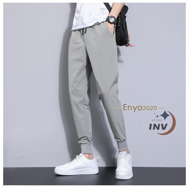 接触冷感ジョガーパンツ 夏ひんやり メンズ 9分丈 アイス生地 薄手速乾 テーパードパンツ スキニー 長ズボン イージーパンツ アンクル 蒸れない 激安＆ | ブランド登録なし | 14