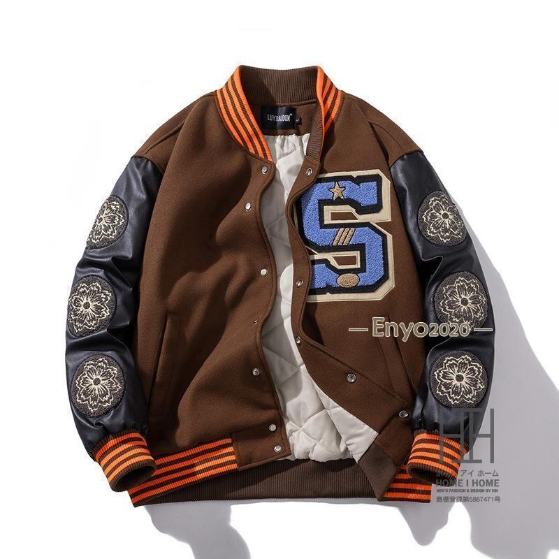 スタジャン メンズ 中綿入り 中綿ジャケット レディース 野球服 革