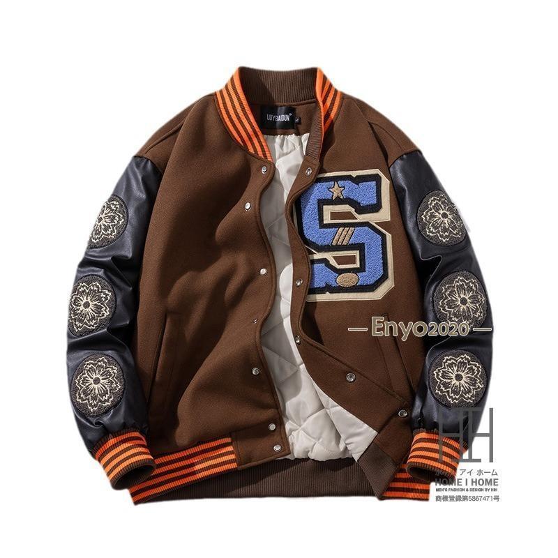 スタジャン メンズ 中綿入り 中綿ジャケット レディース 野球服 革