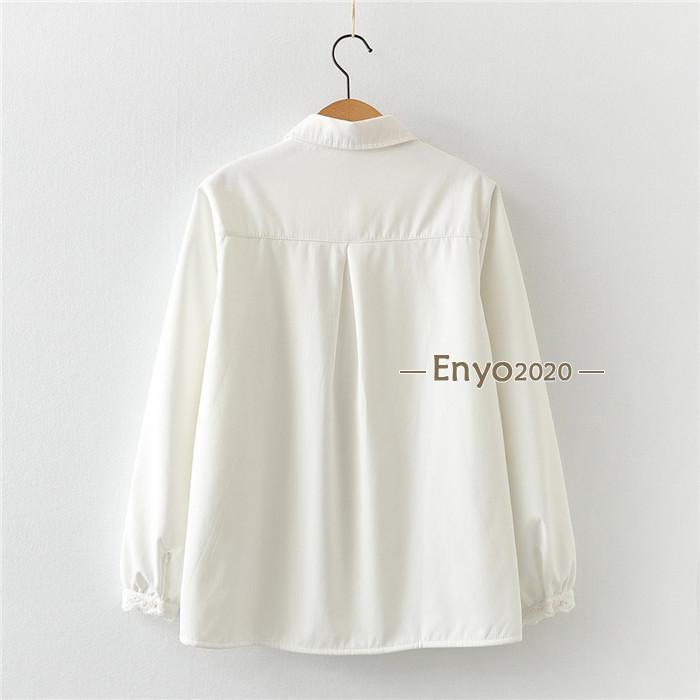 裏起毛 シャツ レディース 長袖 白シャツ ブラウス チュニック 秋 冬 シャツブラウス レース トップス 総レース ホワイトシャツ | ブランド登録なし | 10