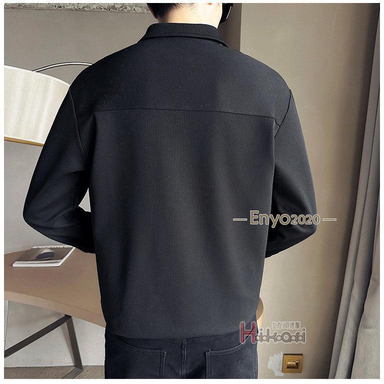 長袖 シャツ ジップシャツ メンズ 白 黒 ジップアップシャツ ZIP