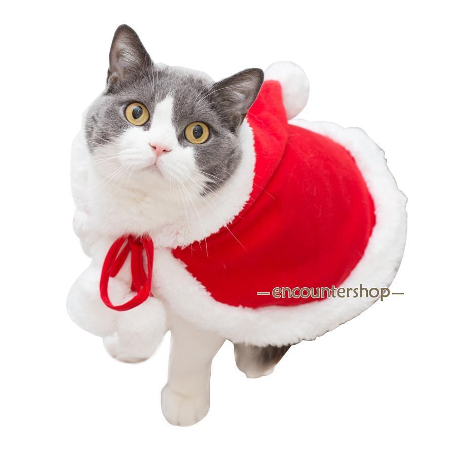 猫服 犬服 小型犬 帽子 防寒 保温 サンタ 秋冬服 (レッドC, M) 犬 猫 服 犬の服 クリスマス ドッグウェア サンタ ペット服 秋冬 犬用