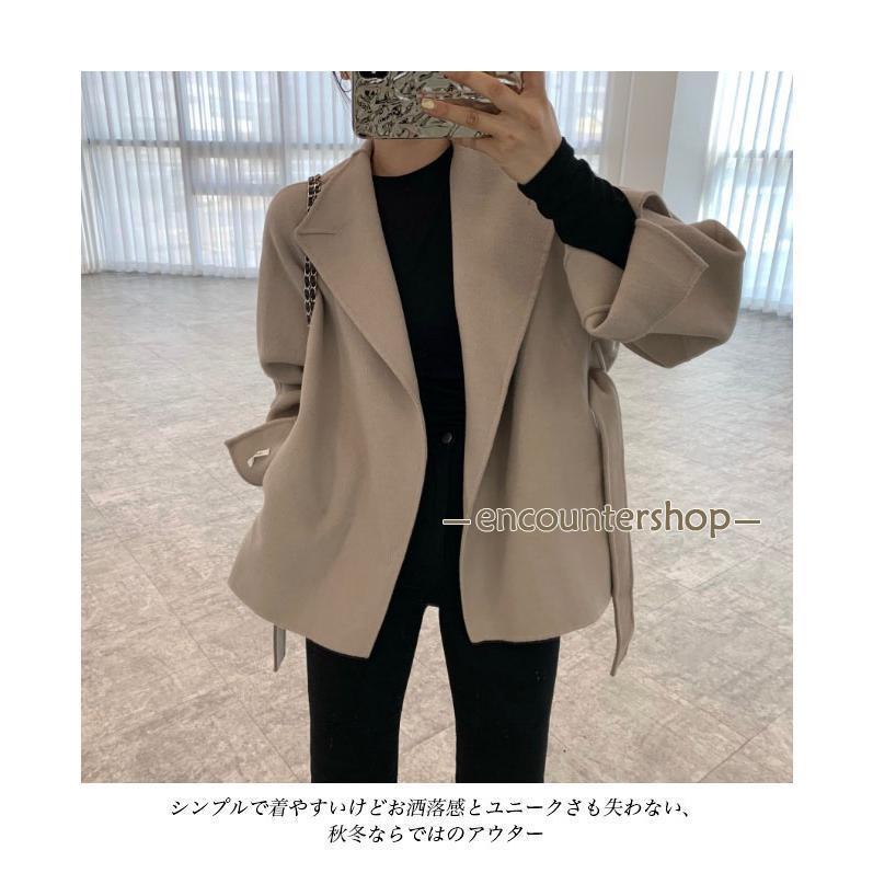 チェスターコート レディース ハーフコート 冬 ツイードジャケット