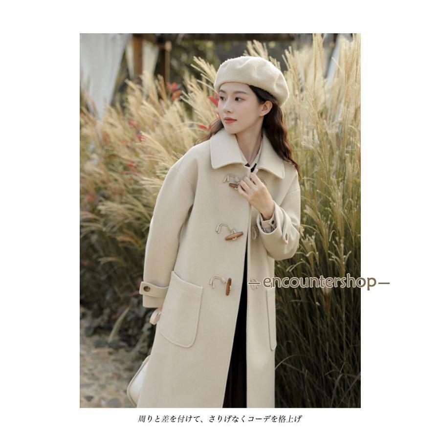 【1970 SEVENTY 】フード付きダッフル　ロングコート ベージュ ダッフルコート レディース レトロ コート 冬 アウター イギリス