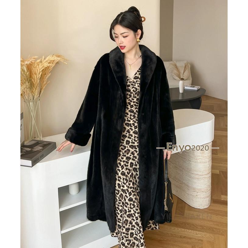 新品同様✩ミンク✩艷やか柔らか✩ファーコート✩軽いですよ ファーコート フェイクファーコート エコファー ミンク ロング