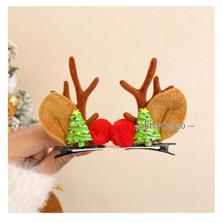 ヘアーアクセサリー 大きめ トナカイ クリスマス キッズ ヘアピン 小物