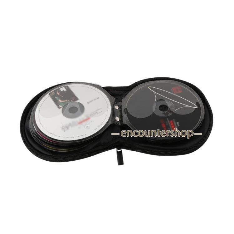 ディスクケース 円形 20枚収納可能 おしゃれ 持ち運び CDホルダー 
