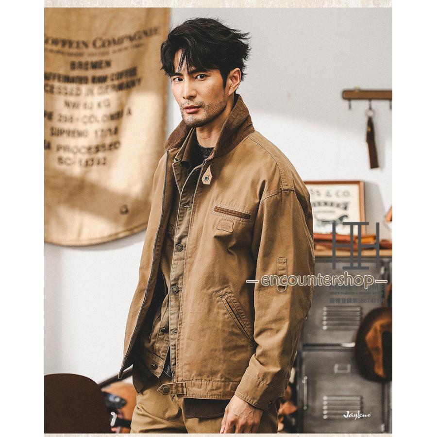 ジャケット デトロイトジャケット メンズ コーデュロイ襟 ワーク