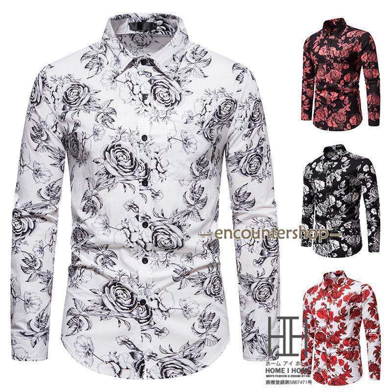 花柄 長袖シャツ 楽天市場】V系 シャツ メンズ 長袖シャツ ドルマン ドルマン
