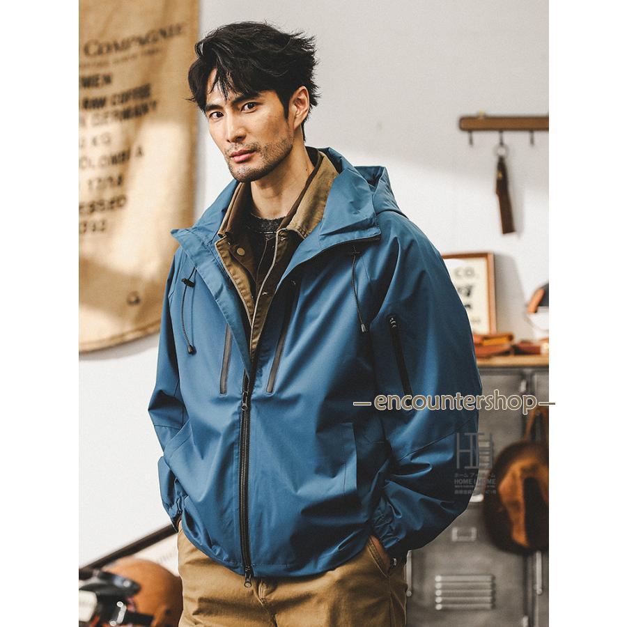 マウンテン マウンテンパーカー メンズ アウトドア ダブルジッパー