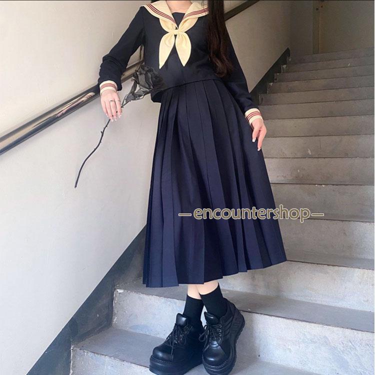 セーラー服上下　コスプレ衣装 セーラー服 セーラー 長袖 半袖 制服 女子高生 上下セット
