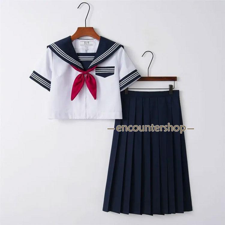 セーラー服 セーラー 制服 女子高生 上下セット セットアップ 4点
