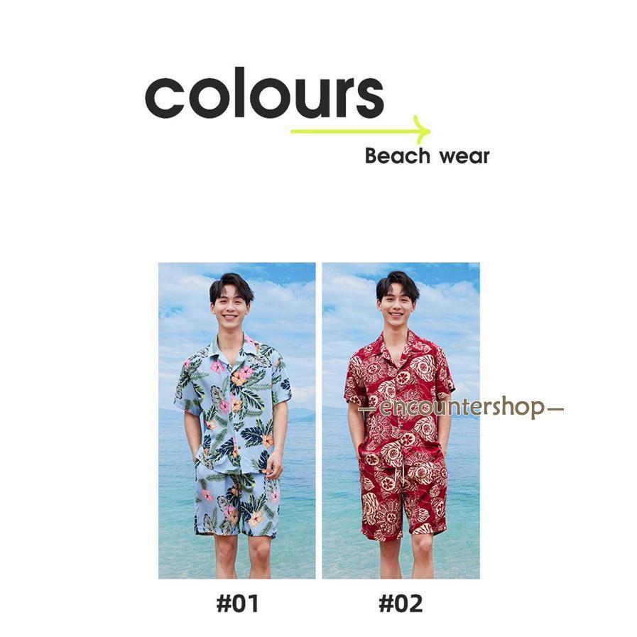 ちーくん　1PIU1GUALE3 花柄 セットアップ L ウノピゥ アロハ 楽天市場】セットアップ メンズ 夏 夏服 花柄シャツ アロハ