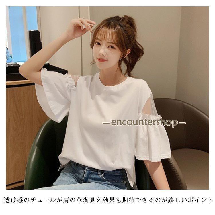 Tシャツ レディース オフショルダー 半袖 肩出し カットソー 夏物