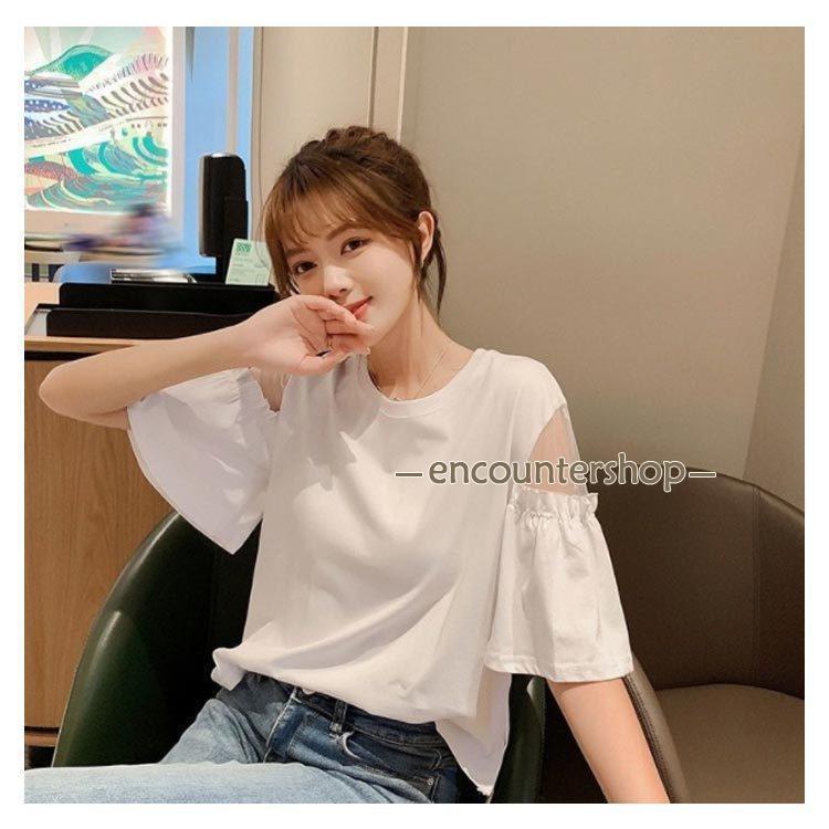 アドーア カットソー シャツ トップス半袖オフショルダーラメ レディース 38サイズ ホワイト ADORE ad thie（アドティエ） tシャツ 袖切替ラメシアー レース アソート