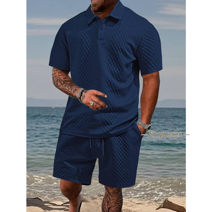 上下セット メンズ 夏 セットアップ ポロシャツ ショートパンツ 半袖 短パン | ブランド登録なし | 06