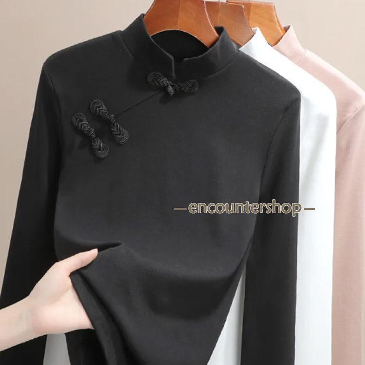 チャイナ風 トップス レディース 中国風 中華風 チャイナ服 秋冬 長袖